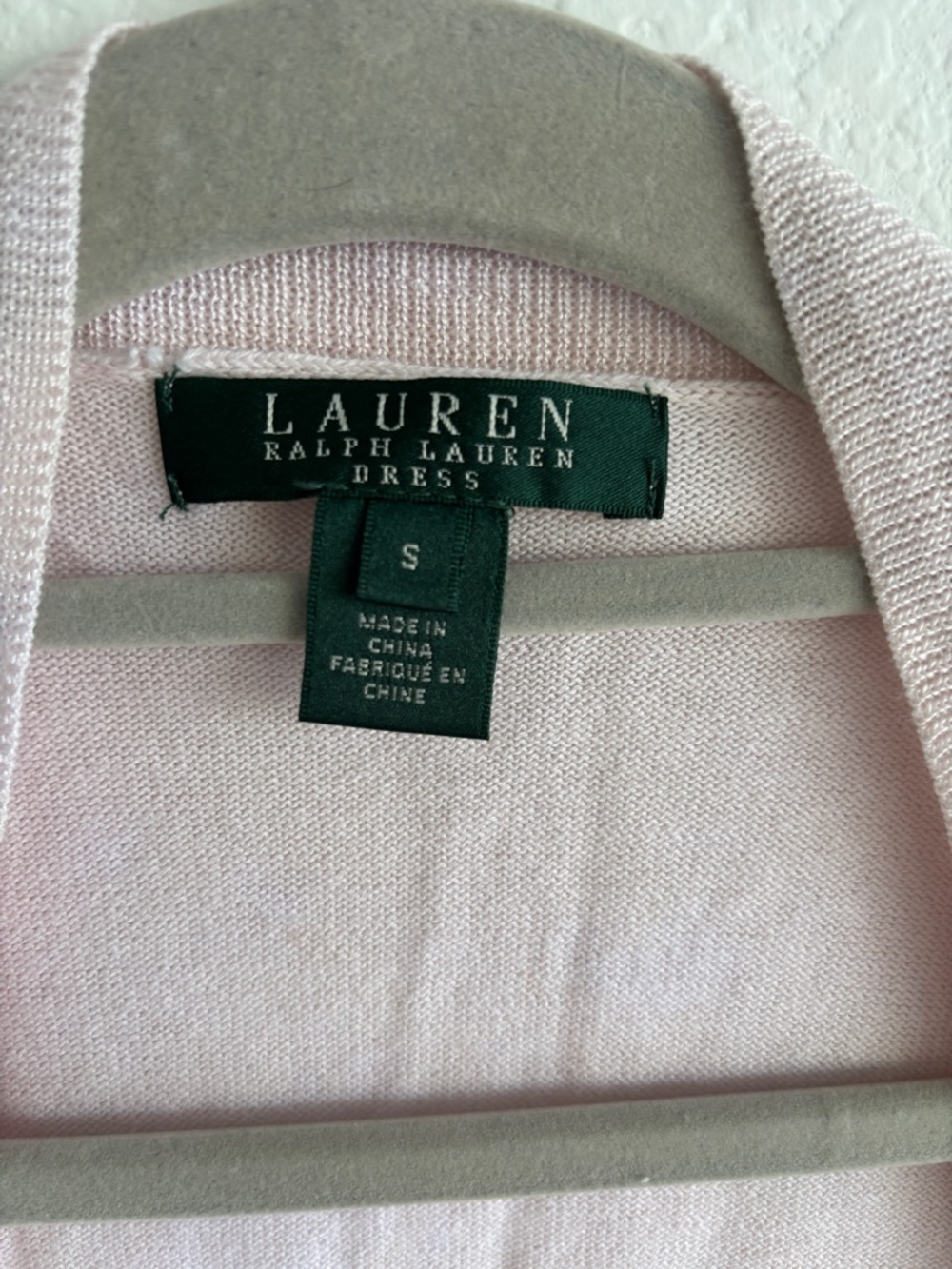 Lauren Ralph Lauren Light Pink Cropped Cardigan SZ S Spring Layering Like New - Picture 10 of 11